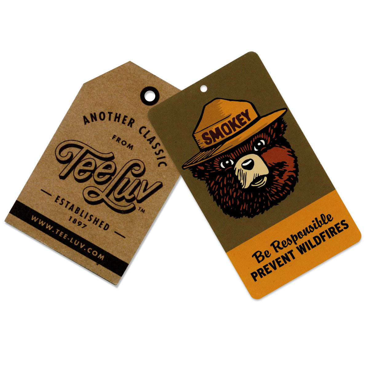 Camiseta retro de Smokey Bear — Verde bosque