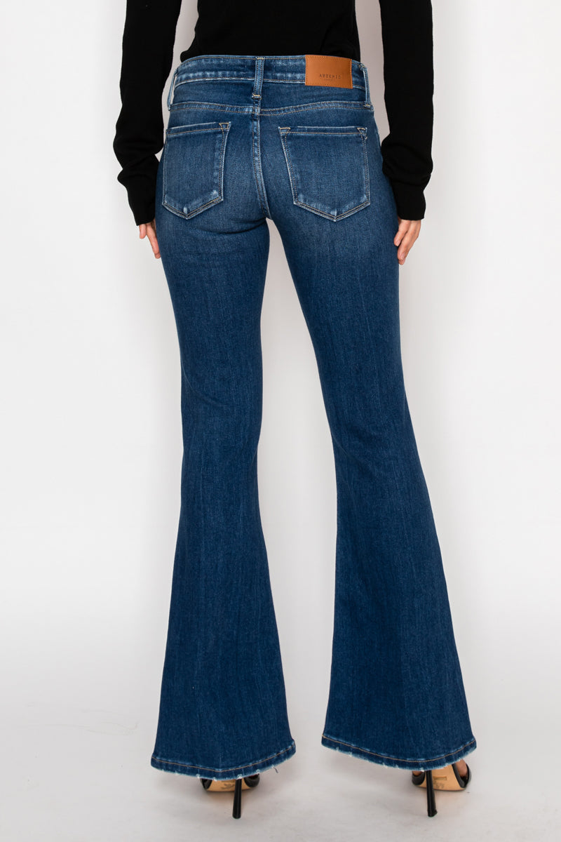 Artemis Vintage Margaret Low Rise Distressed Flare Jeans