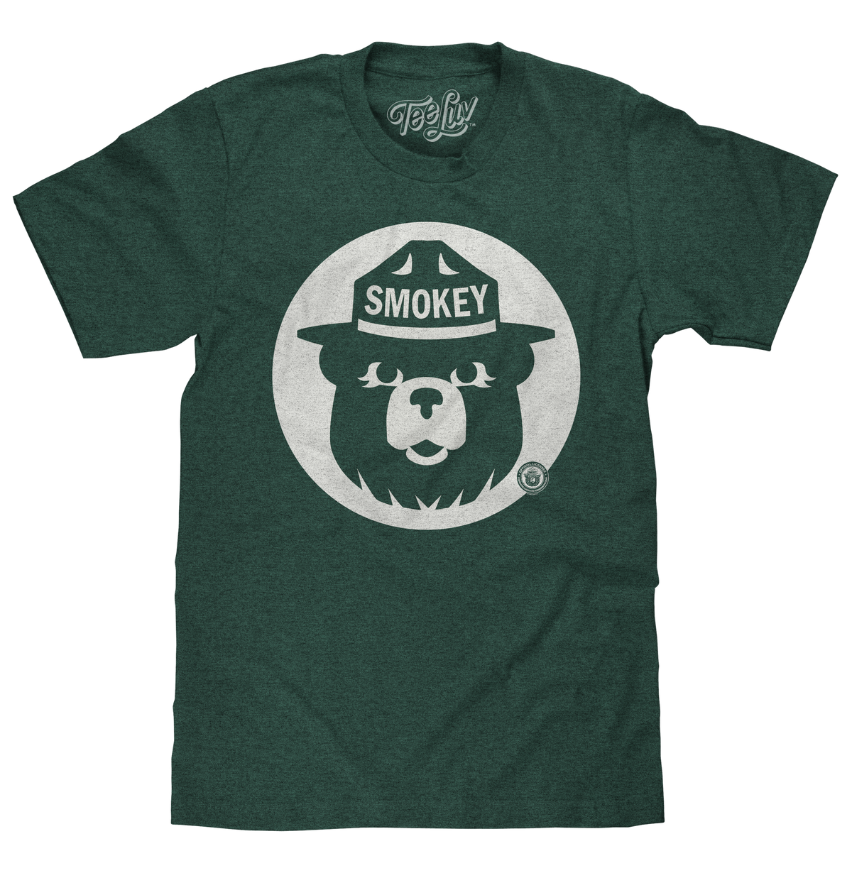 Camiseta retro de Smokey Bear — Verde bosque