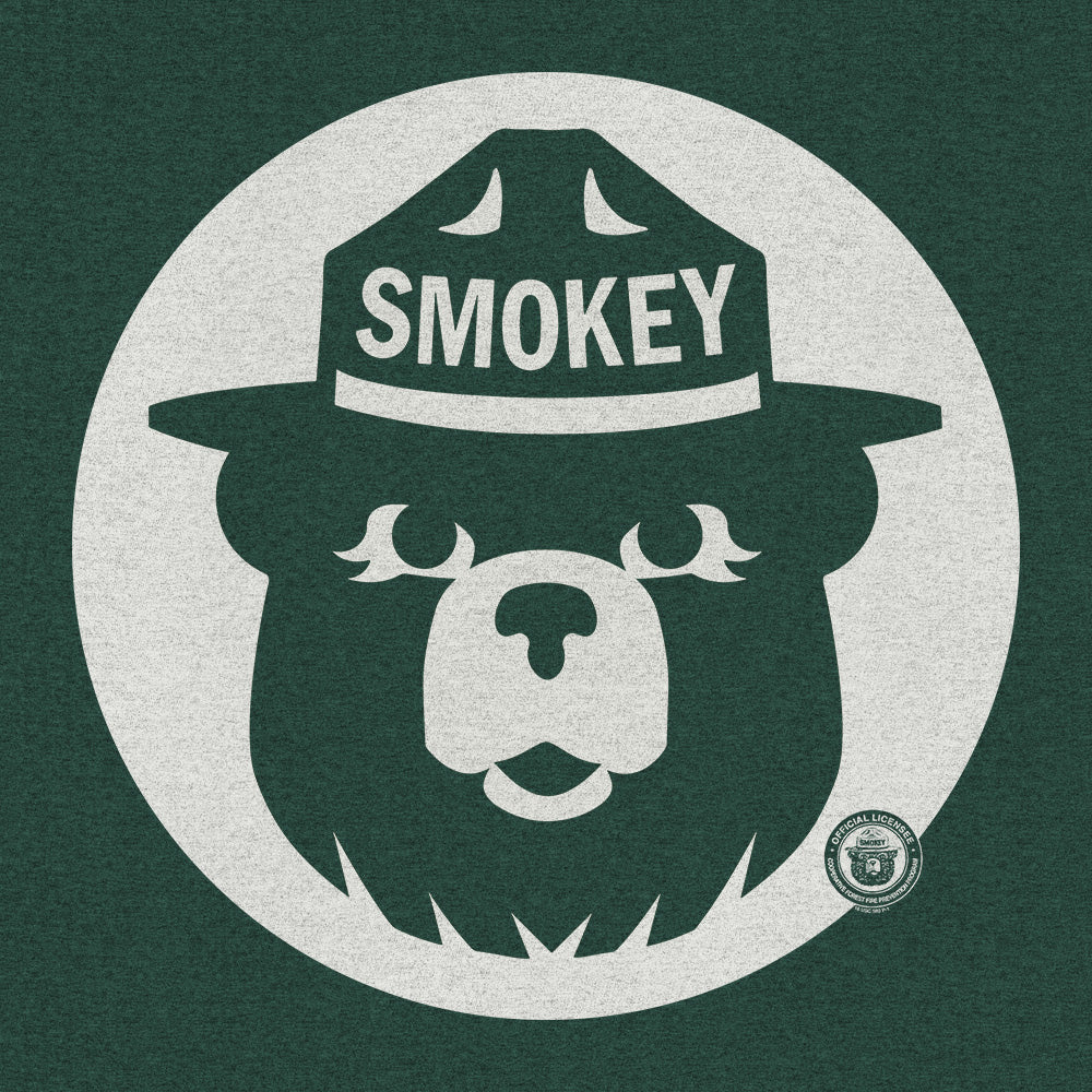 Camiseta retro de Smokey Bear — Verde bosque