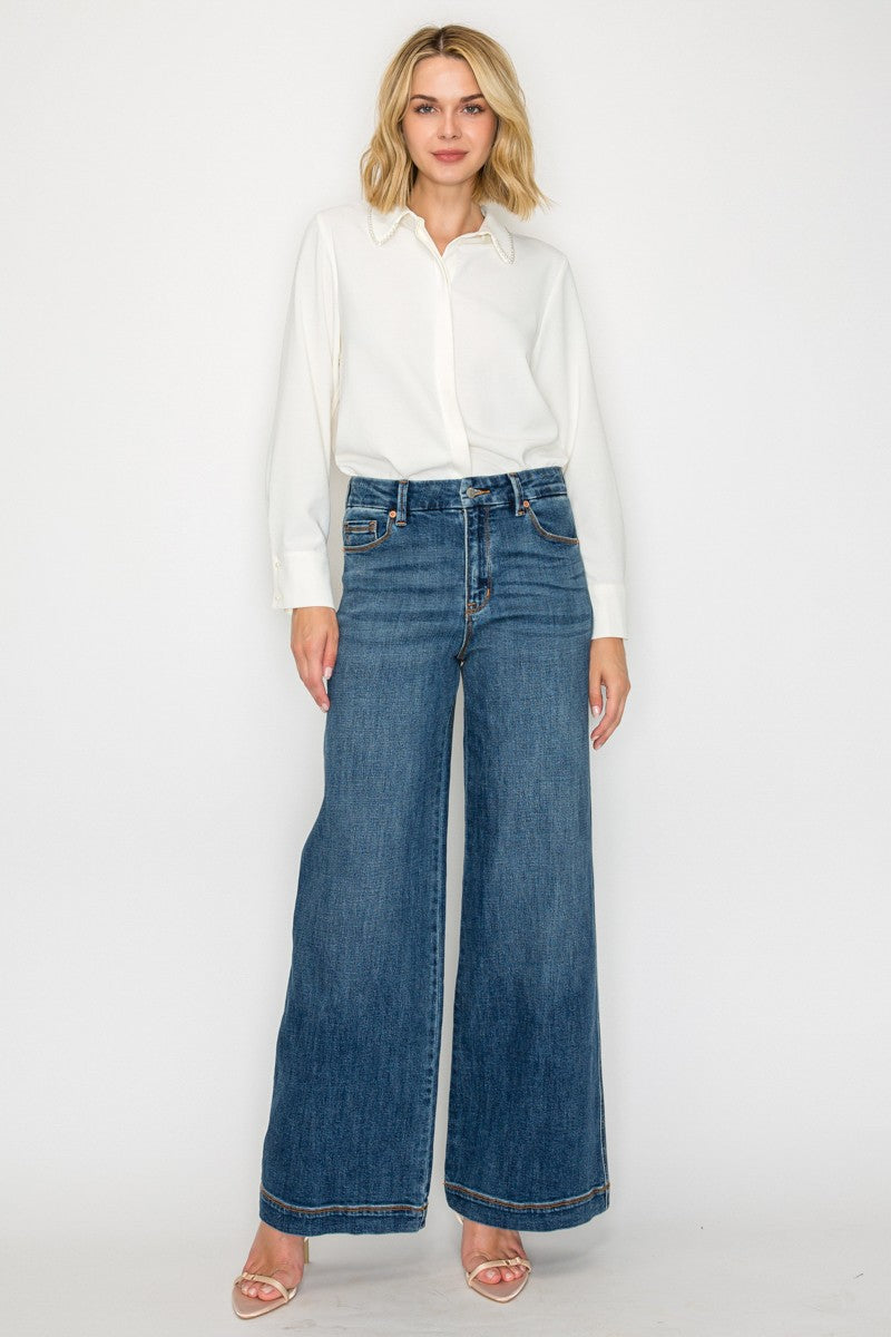 Artemis Vintage Relaxed High Rise Palazzo Jeans