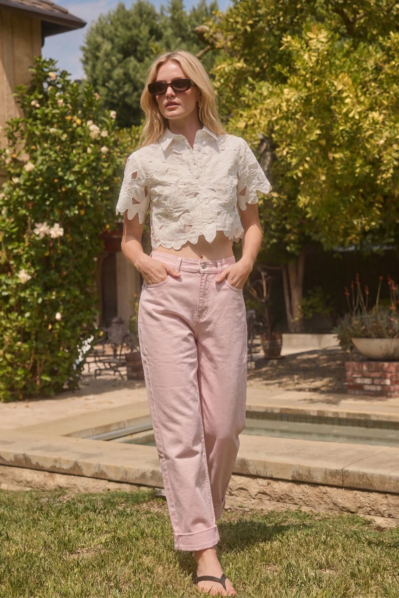 Artemis Vintage Serafina Pink High Rise Barrel Jeans