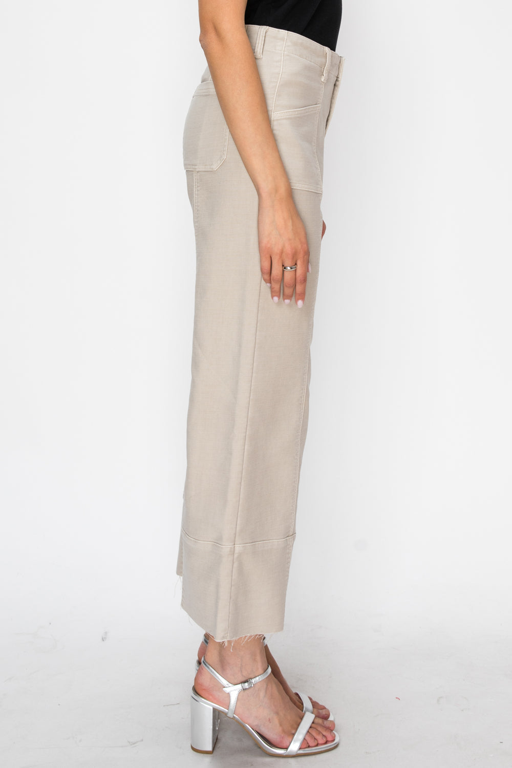 Artemis Vintage High Rise Cropped Palazzo Jeans