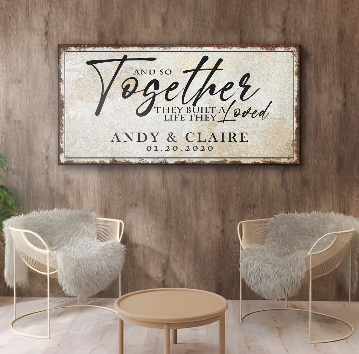 Letrero de pared Together