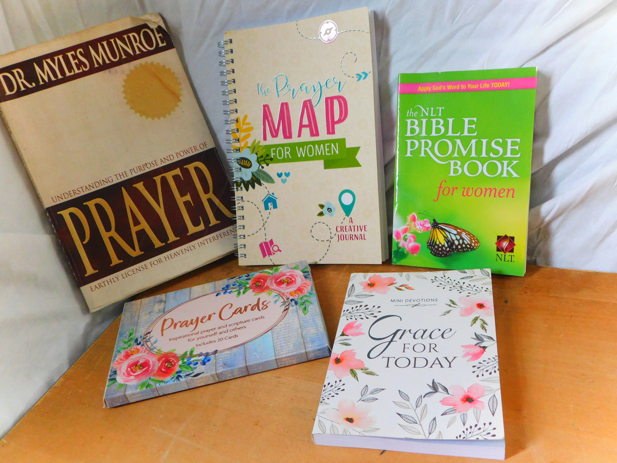 Paquete de oración y devocional cristiano para mujeres | Juego de 5 piezas