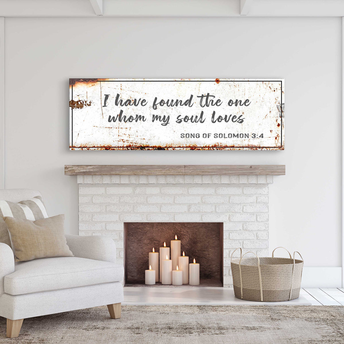 Letrero de pared rústico "I Have Found The One"