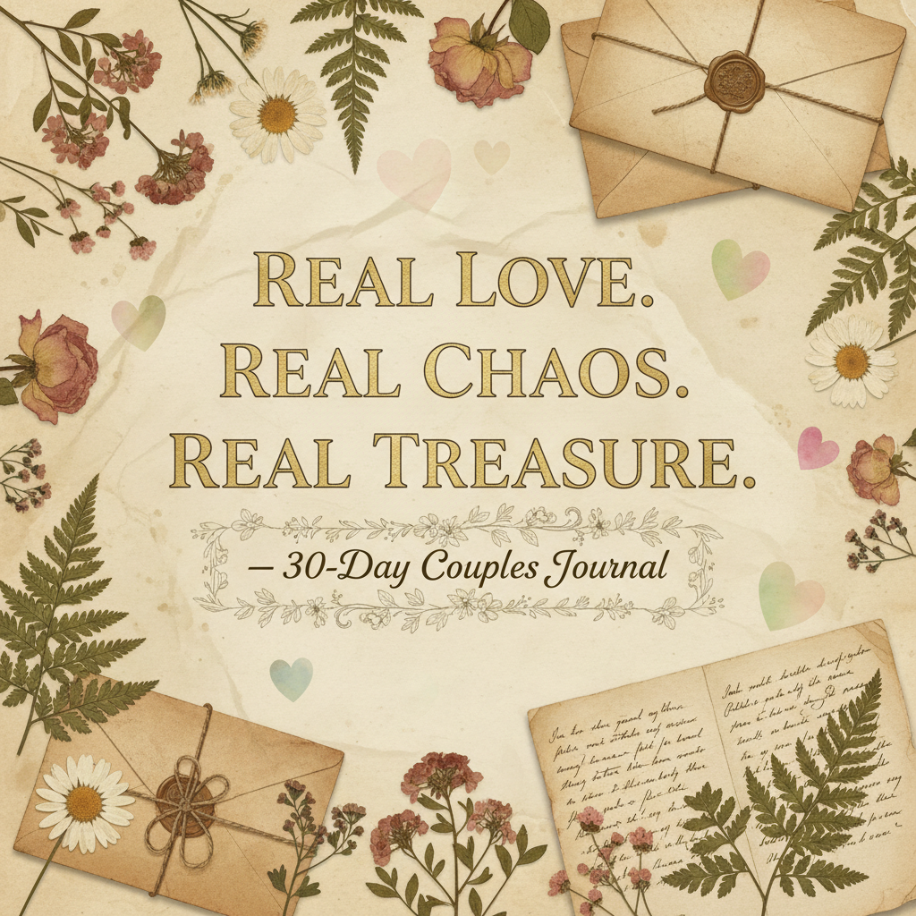 Real Love. Real Chaos. Real Treasure. 30-Day Couples Journal cover image