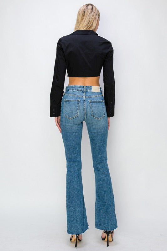 Artemis Vintage Paisley High Rise Flare Jeans