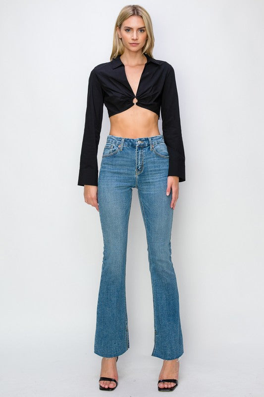 Artemis Vintage Paisley High Rise Flare Jeans