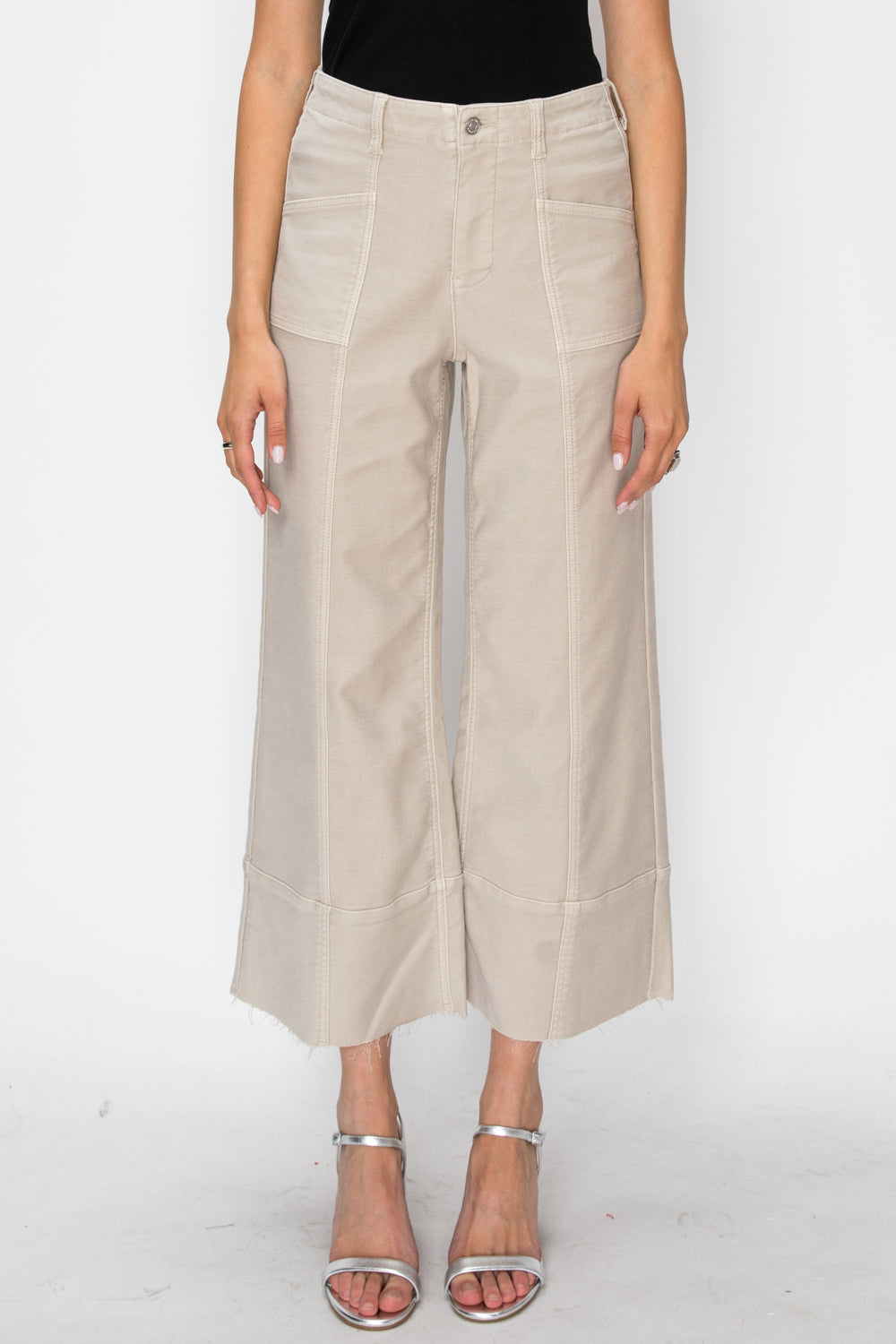 Artemis Vintage High Rise Cropped Palazzo Jeans
