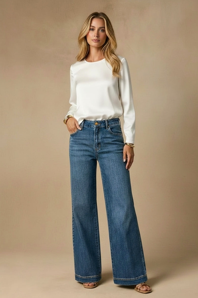 Artemis Vintage Relaxed High Rise Palazzo Jeans