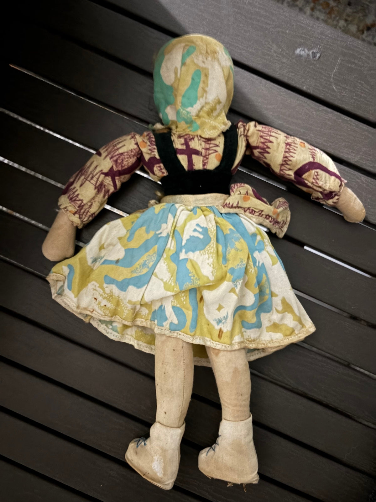 Vintage Polish Sawdust Doll detail