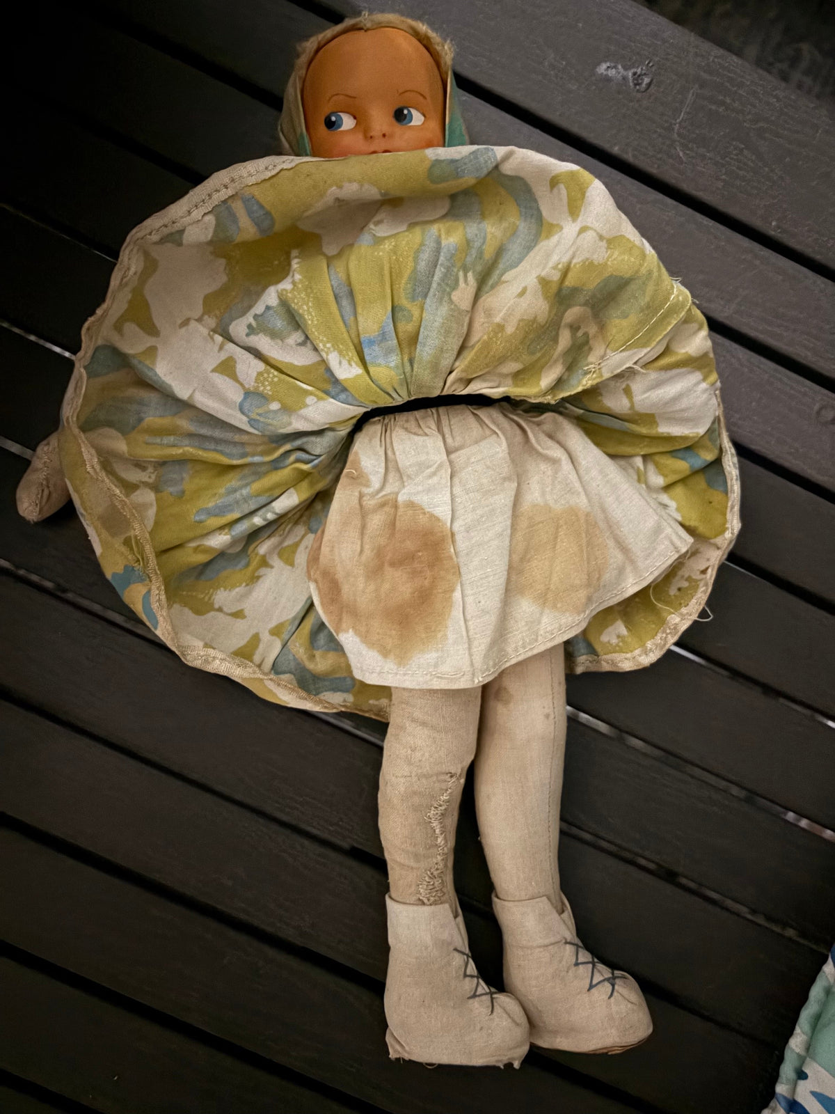 Vintage Polish Sawdust Doll detail