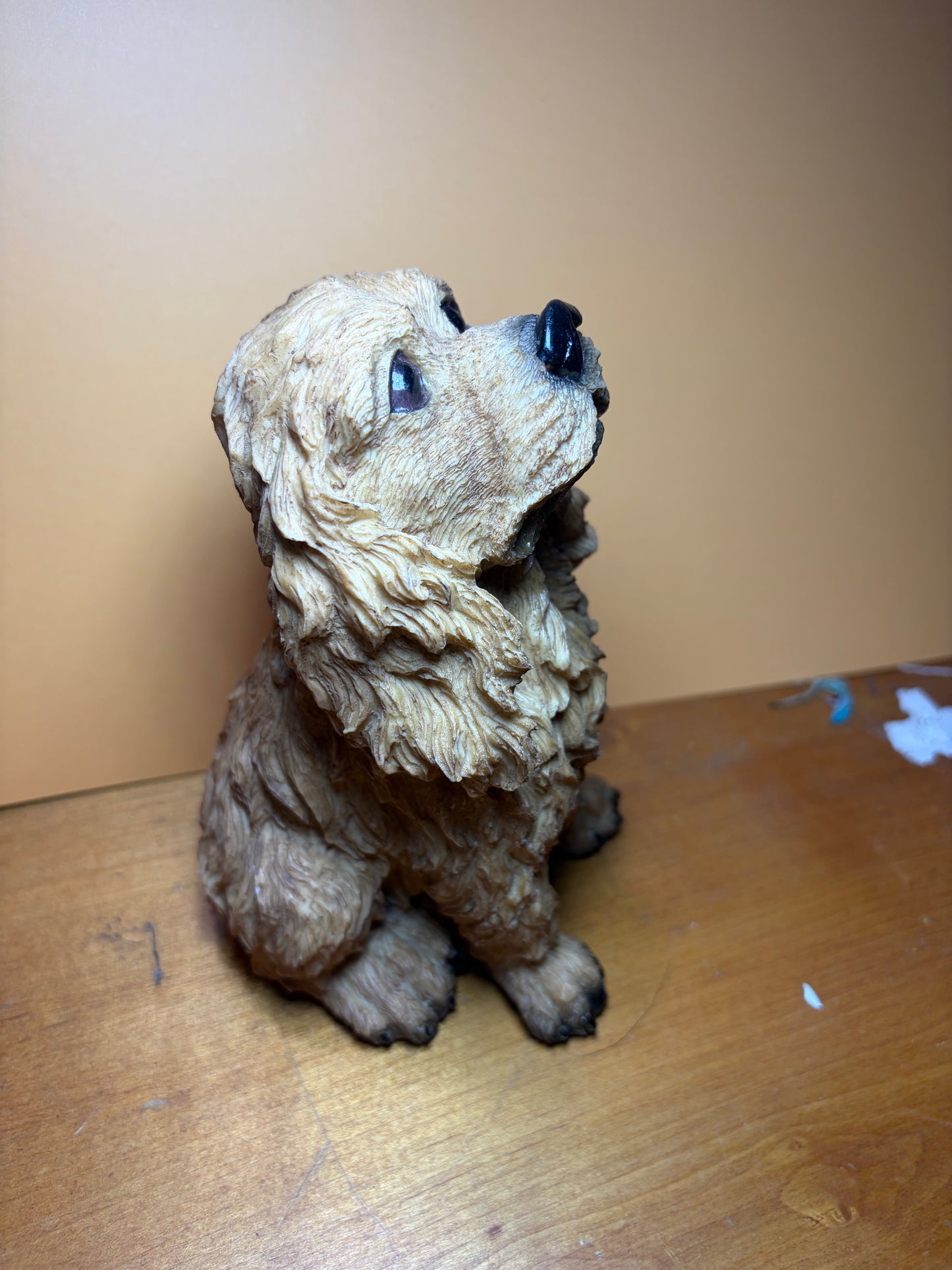 Vintage Carved Wooden Dog Head Wall Hanging — "Handsome Dog"