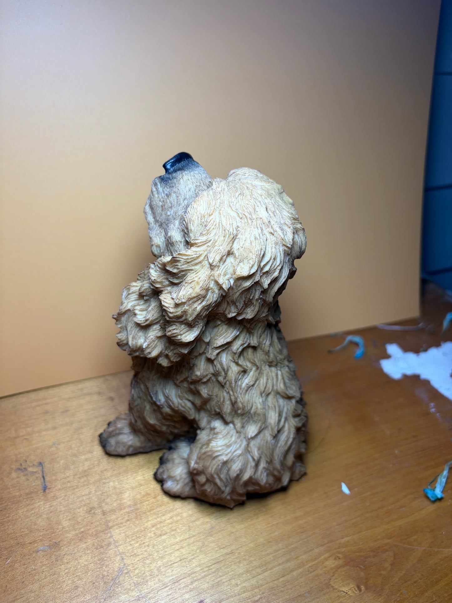 Vintage Carved Wooden Dog Head Wall Hanging — "Handsome Dog"