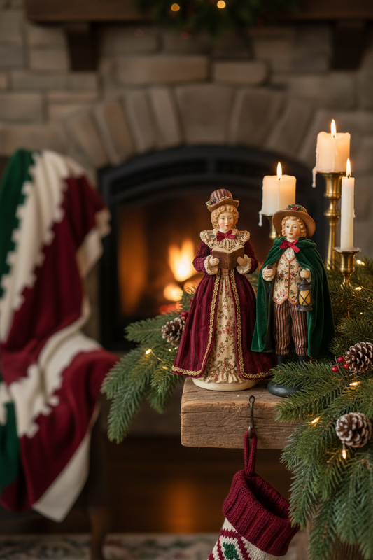 Byers' Choice Victorian Carolers styled holiday lifestyle image